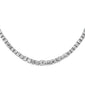 <span style="color:purple">SPECIAL!</span> 10.23ct G SI 14K White Gold Emerald Cut Diamond Graduated Tennis Necklace 16" Long