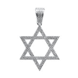 <span style="color:purple">SPECIAL!</span> .40ct G SI 14K White Gold Diamond Star of David Pendant
