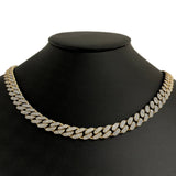 9MM 6.79ct G SI 14K Yellow Gold Diamond Round Cuban Necklace 22"
