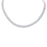 <span style="color:purple">¡ESPECIAL!</span>7mm 8.36ct G SI 14K Oro Blanco Diamante Redondo Estilo Cubano Gargantilla Collar 16" de Largo