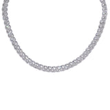 <span style="color:purple">¡ESPECIAL!</span>7mm 8.36ct G SI 14K Oro Blanco Diamante Redondo Estilo Cubano Gargantilla Collar 16" de Largo