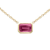 <span style="color:purple">SPECIAL!</span> .70ct G SI 14K Yellow Gold Ruby Gemstone Pendant Necklace 18" Long