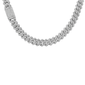 <span style="color:purple">SPECIAL!</span> 5MM 4.28ct G SI 14KT White Gold Diamond Square Cuban Necklace 18"