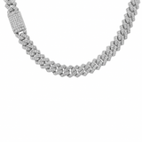 <span style="color:purple">SPECIAL!</span> 5MM 4.28ct G SI 14KT White Gold Diamond Square Cuban Necklace 18"