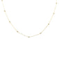 <span>DIAMOND CLOSEOUT! </span> .57ct G SI 14K Yellow Gold Diamond Small Pave Ball Station Necklace 16+2" Ext