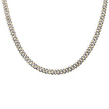 7MM 5.70ct G SI 14K Yellow & White Gold Diamond Square Cuban Chain Necklace 22"