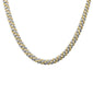 <span style="color:purple">SPECIAL!</span> 9MM 8.56ct G SI 14K Yellow & White Gold Diamond Square Cuban Chain Necklace 22" Long