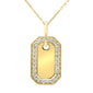 <span style="color:purple">SPECIAL!</span>.49ct G SI 14K Yellow GoldDiamond Medallion Pendant Necklace 18" Long