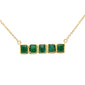 <span style="color:purple">SPECIAL!</span>1.08ct G SI 14K Yellow Gold Emerald Gemstone Pendant Necklace 18" Long