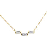 .21ct G SI 14K Yellow Gold Diamond Baguette Pendant Size 6.5