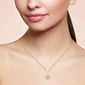<span style="color:purple">SPECIAL!</span>.60ct G SI 14K Yellow Gold Flower Solitaire Diamond Pendant Necklace 18" Chain