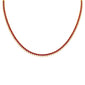 <span style="color:purple">SPECIAL!</span>8.48ct G SI 14K Yellow Gold Diamond & Ruby Gemstone Tennis Necklace 16" Long