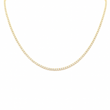 3.01ct G SI 14K Yellow Gold Diamond Elegant Tennis Necklace 18" Long