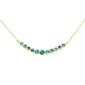 .24ct G SI 14kt Yellow Gold Natural Emerald Gemstone Journey Pendant Necklace 18" long