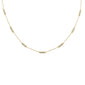 <span style="color:purple">SPECIAL!</span> 1.05ct G SI 14kt Yellow Gold Diamond Station Link Necklace 18" long