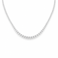<span style="color:purple">SPECIAL!</span> 3.13ct G SI 14kt White Gold Round Diamond Riviera Necklace 16" Long