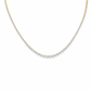 <span style="color:purple">SPECIAL!</span> 3.02ct G SI 14kt Yellow Gold Diamond Riviera Necklace 16" Long