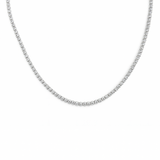 3.13ct G SI 14kt White Gold Diamond Tennis Necklace 16" Long
