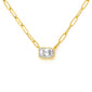 <span style="color:purple">SPECIAL!</span> 1.90ct G SI 14kt Yellow Gold Radiant Cut Diamond Pendant Necklace 18" Long