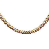 11.67ct G SI 14kt Yellow Gold Diamond & Ruby Square Cuban Gemstone Necklace 22" Long
