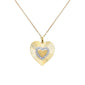 <span style="color:purple">SPECIAL!</span> .13ct G SI 14kt Yellow Gold Heart Shape Diamond Pendant Necklace 18" Long Chain