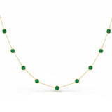 2.29ct G SI 14kt Yellow Gold Emerald Gemstone Pendant Necklace 16"+2" Long