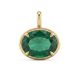 <span style="color:purple">SPECIAL!</span> 6.54ct G SI 14kt Yellow Gold Emerald Gemstone Pendant No Chain