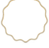 <span style="color:purple">SPECIAL!</span>5.00ct G SI 14K Yellow Gold Diamond Tennis Necklace 16"