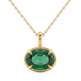 <span style="color:purple">SPECIAL!</span> 3.50ct G SI 14K Yellow Gold Emerald Gemstone Pendant No Chain