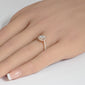 <span style="color:purple">SPECIAL!</span> 1.29ct G SI 14K Rose Gold Round Diamond Halo Engagement Ring Size 6.5