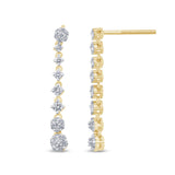 .45ct G SI 14K Yellow Gold Diamond Drop Dangle Earrings