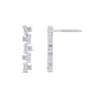 .20ct G SI 14K White Gold Diamond Round & Baguette Earrings