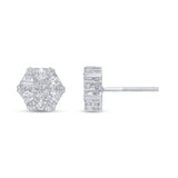 <span style="color:purple">SPECIAL!</span> .49ct G SI 14K White Gold Diamond Snowflake Earrings