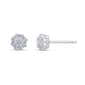 <span style="color:purple">SPECIAL!</span> .48ct G SI 14K White Gold Diamond Flower Earrings Screw Backings