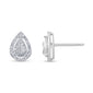 <span style="color:purple">SPECIAL!</span> .14ct G SI 10KT White Gold Diamond Pear Shape Stud Earrings