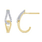 .16ct G SI 14K Yellow Gold Diamond Link Style Earrings