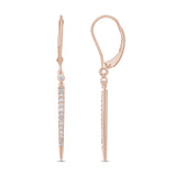 .17ct 14k Rose Gold Diamond Drop Earrings