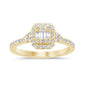 <span>DIAMOND CLOSEOUT! </span>.45ct G SI 14K Yellow Gold Round & Baguette Diamond Women's Ring Size 6.5