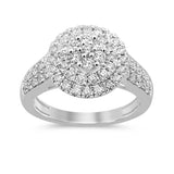 <span>¡LIQUIDACIÓN DE DIAMANTES! </span> Anillo de compromiso de oro blanco de 10k con diamante de 1.03 ct G SI, talla 6.5
