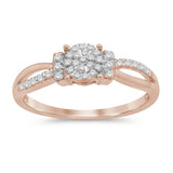 <span>DIAMOND CLOSEOUT! </span>.2ct 14KT Rose Gold Diamond Engagement Wedding Ring Size 6.5