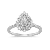.54ct G SI 14K White Gold Diamond Pear Shape Engagement Ring Size 6.5