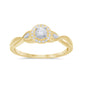 .17ct 10K Yellow Gold Round Diamond Engagement Ring Size 6.5