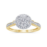 <span>DIAMOND CLOSEOUT! </span>.32cts 14k Yellow Gold Round Diamond Ring Size 6.5