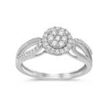 <span>DIAMOND CLOSEOUT! </span>.33ct 14KT White Gold Round Diamond Ring Size 6.5