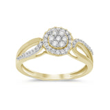 <span>DIAMOND CLOSEOUT! </span>.32ct 14KT Yellow Gold Round Diamond Ring Size 6.5