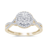 .31ct 14k Yellow Gold Round Diamond Engagement Wedding Ring Size 6.5