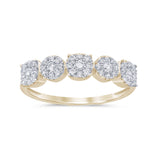 <span style="color:purple">SPECIAL!</span>.43ct G SI 14K Yellow Gold Diamond Band Ring Size 6.5