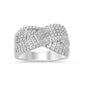 <span style="color:purple">SPECIAL!</span>.60ct G SI 14K White Gold Diamond Wrap Around Band Ring Size 6.5