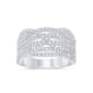 <span style="color:purple">SPECIAL!</span> 1.02ct 14k White Gold Diamond Statement Band Ring Size 6.5