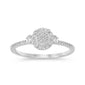 .21ct G SI 14K White Gold Round & Baguette Diamond Engagement Ring Size 6.5